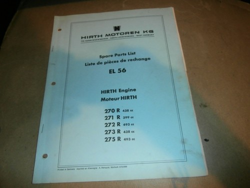 Hirth engine el56 270r - el56, 271r